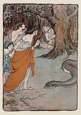 Wall Art - Painting - Then Jason Leapt Forward Warily by Maud Hunt Squire