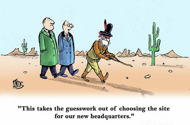Wall Art - Drawing - This Takes The Guesswork Out Of Choosing The Site For by Andrew Toos