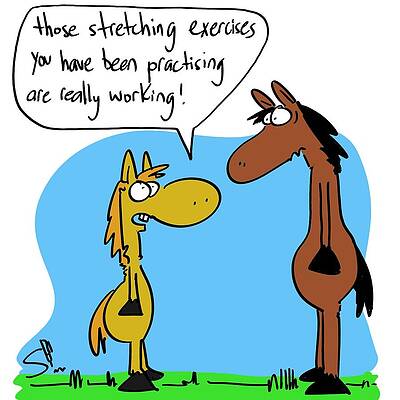 Wall Art - Drawing - Those Stretching Exercises You Have Been Practicing by Spencer Hill