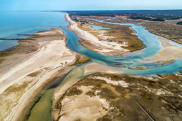 Wall Art - Photograph - Three Points Converge by Veterans Aerial Media LLC