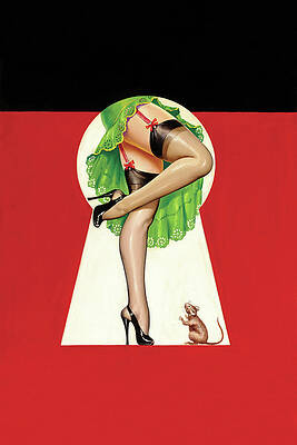 Wall Art - Painting - Through the Keyhole by Peter Driben