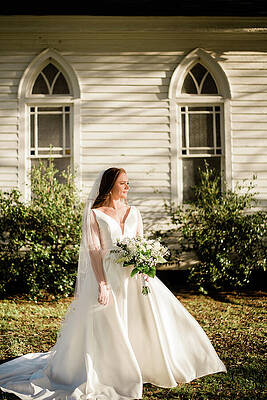 Wall Art - Photograph - Timeless Redheaded Bride In Texas Wildflowers At Golden Hour by Cavan Images / Laura Lee Photography