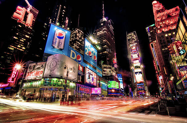 Wall Art - Photograph - Times Square 2010 New Year Neon by Josh Liba