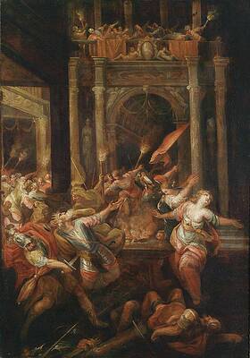 Wall Art - Painting - Tod Des Konigs Priamos by Andrea Celesti