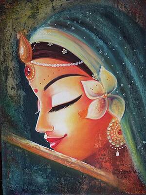 Krishna Pen Art - Sumitras - Drawings & Illustration, Ethnic, Cultural, &  Tribal, Asian & Indian, Indian - ArtPal