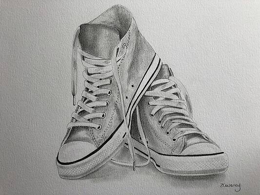 Converse Shoes Drawings - Fine Art America