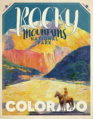Wall Art - Drawing - Travel Poster_colorado by Frederick Anderson