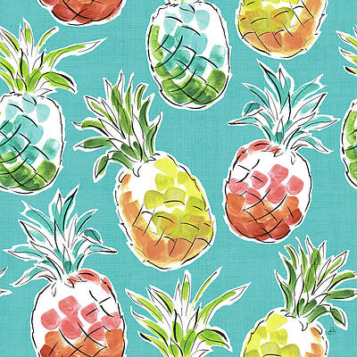 Wall Art - Painting - Tropical Oasis Step 07b Crop by Daphne Brissonnet