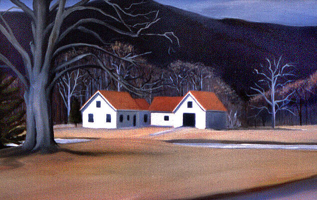 Wall Art - Painting - Tunnel Farmhouse at Rumney Depot New Hampshire by Nancy Griswold