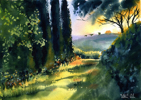 Tuscan Landscape Paintings Fine Art America