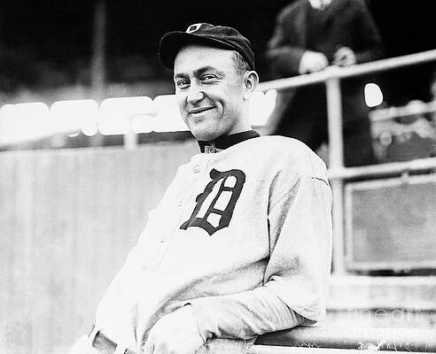 Wall Art - Photograph - Ty Cobb In His Baseball Uniform by Bettmann