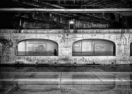 Wall Art - Photograph - Under The Overpass No 1 Reflection by Brian Carson