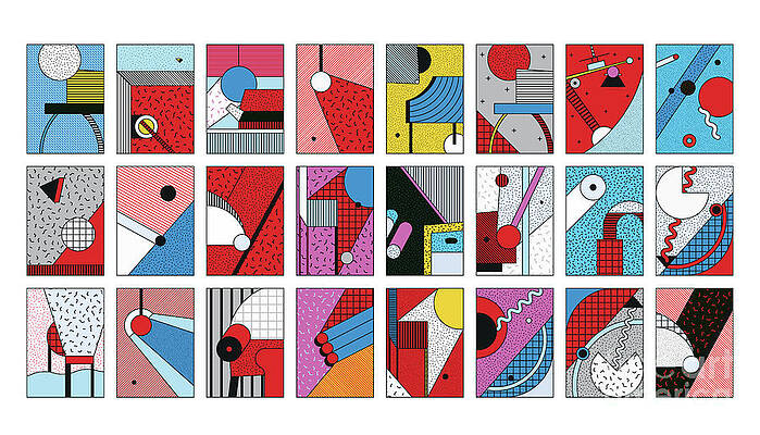 Wall Art - Digital Art - Universal Vector Seamless Patterns Set by Softulka