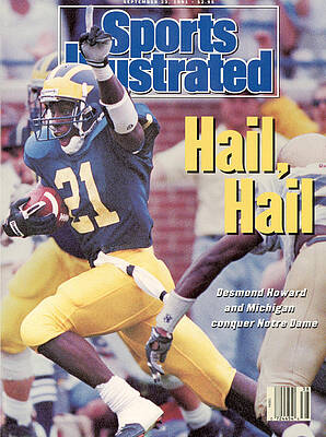 University Of Michigan Desmond Howard Sports Illustrated Cover Print by Sports Illustrated