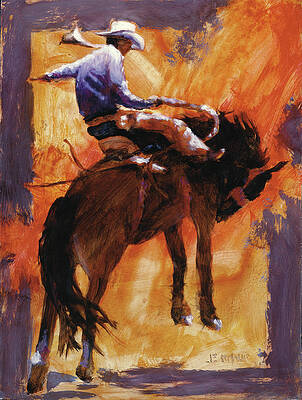 Bucking Horse Paintings Pixels
