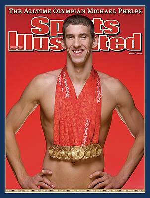 Wall Art - Photograph - Usa Michael Phelps, 2008 Summer Olympics Sports Illustrated Cover by Sports Illustrated