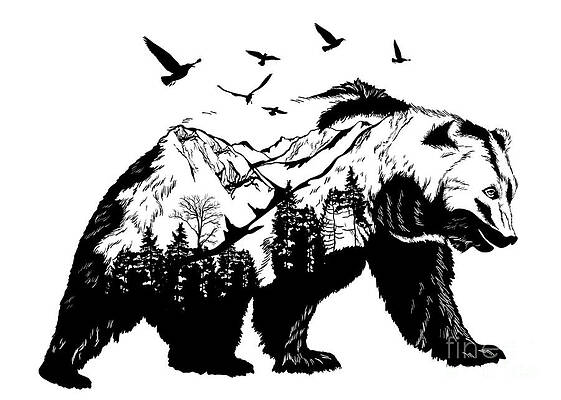 Abstract Bear Art Fine Art America