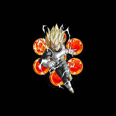 Wall Art - Drawing - Vegeta by Jason Stonebanks