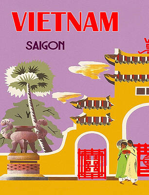 Wall Art - Digital Art - Vietnam, Saigon city by Long Shot