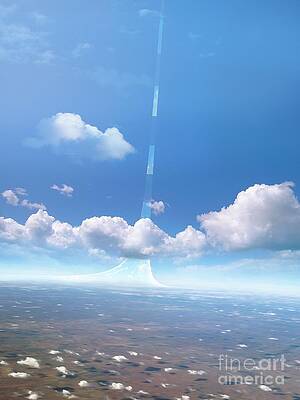 Wall Art - Photograph - View From The Surface Of A 'ringworld' by Science Photo Library