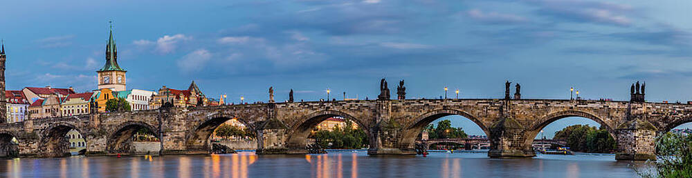 Wall Art - Photograph - view of Charles Bridge in Prague by Vivida Photo PC
