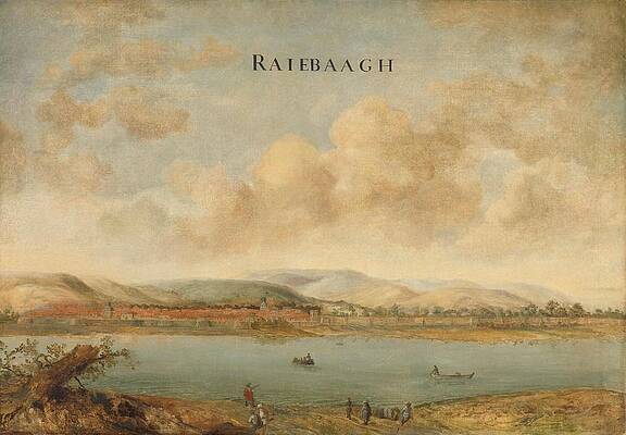 Wall Art - Painting - View of the City of Raiebaagh in Visiapoer, India. by anonymous -rejected attribution- Johannes Vinckboons -attributed to-