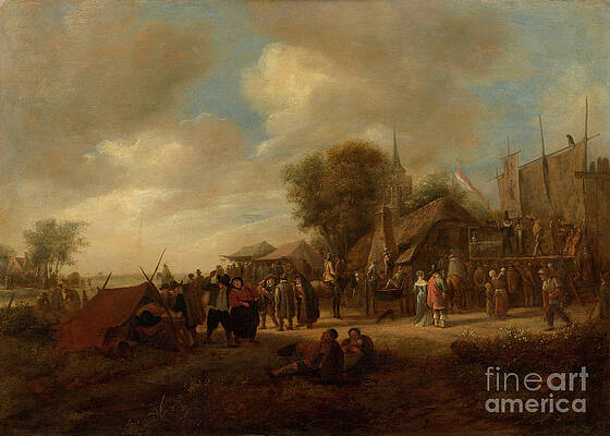 Wall Art - Painting - Village Fair, C. 1650-1 by Jan Havicksz. Steen