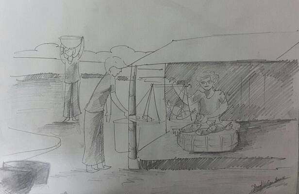 Village Market Drawings Fine Art America Step by step very easy #drawing #trending #village. village market drawings fine art america