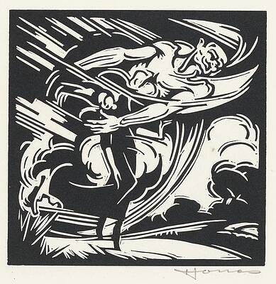 Wall Art - Painting - Vrouw En De Wind by Henri Jonas