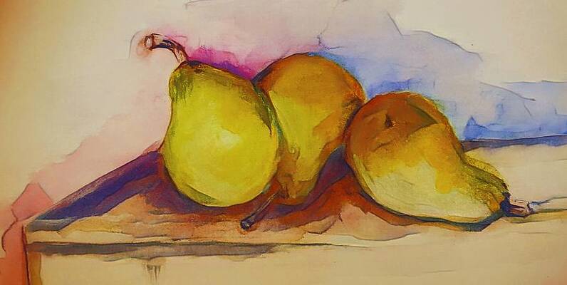 Warm Pear Watercolor by Lisa Kaiser Warm Pear Watercolor by Lisa Kaiser