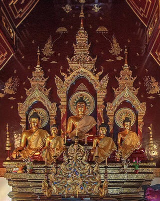 Wall Art - Photograph - Wat Chang Taem Phra Wihan Buddha Images DTHCM2799 by Gerry Gantt