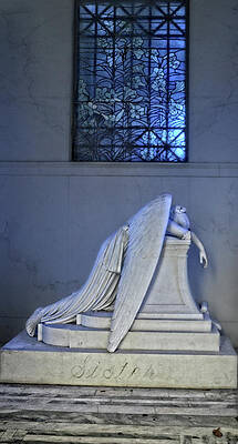Weeping Angel with Stained Glass by Maggy Marsh Weeping Angel with Stained Glass by Maggy Marsh