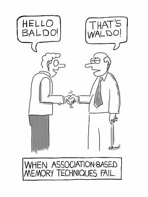 Wall Art - Drawing - When Association-based Memory Techniques Fail by Douglas Blackwell