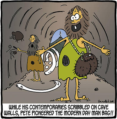 Wall Art - Drawing - While His Contemporaries Scribbled On Cave Walls, Pete by Tim Mellish