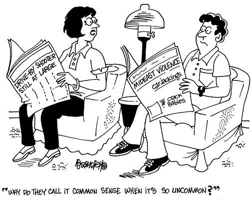 Wall Art - Drawing - Why Do They Call It Common Sense When It's So Uncommon by Dan Rosandich