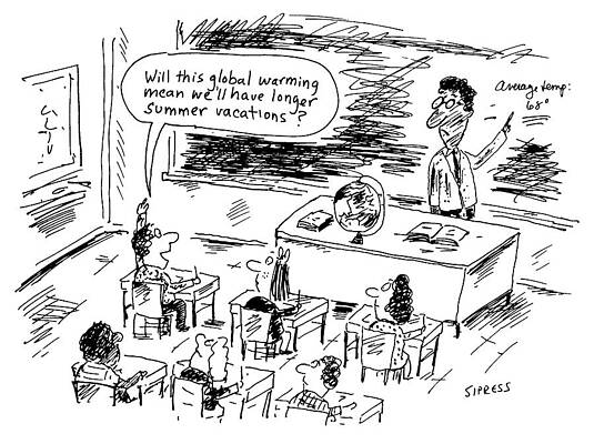 Wall Art - Drawing - Will This Global Warming Mean We'll Have Longer Summer by David Sipress