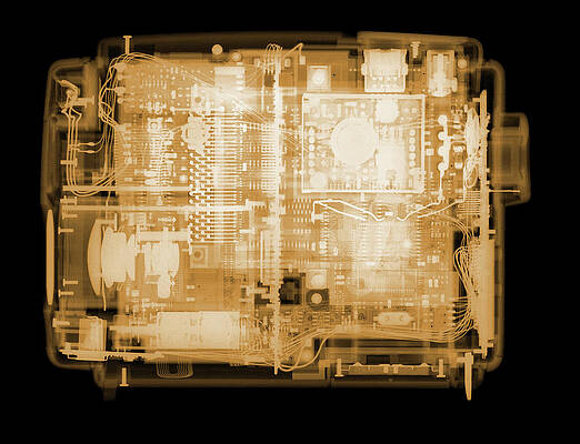 Wall Art - Photograph - X-ray Of Early Kodak Digital Camera by Ted M. Kinsman