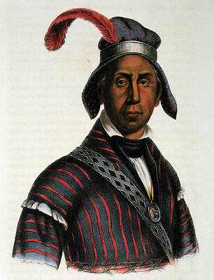 Wall Art - Drawing - Yaha Hajo - Chief Of The Creek Nation by Charles Bird King