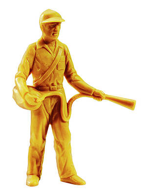 Wall Art - Drawing - Yellow Exterminator Man by CSA Images