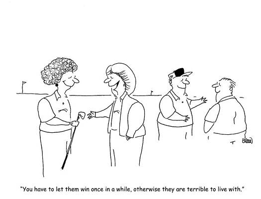 Wall Art - Drawing - You Have To Let Them Win Once In A While.  Otherwise by Joe Brown