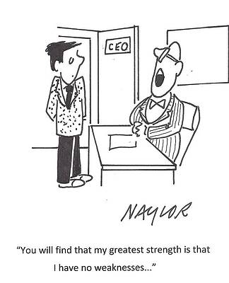 Wall Art - Drawing - You Will Find That My Greatest Strength Is That I Have No by Jim Naylor