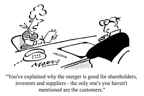 Wall Art - Drawing - You've Explained Why The Merger Is Good For Shareholders by John Morris