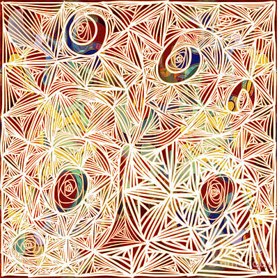 Wall Art - Digital Art - Zen Circles Tree of Life Abstract Mixed Media Art by Omaste Witkowski by Omaste Witkowski