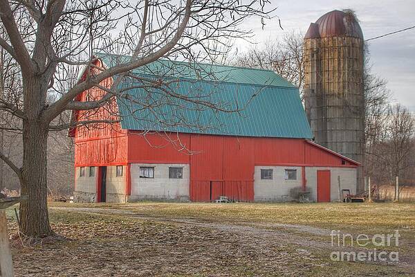 0921 - Wilson Road Red and Silo by Sheryl L Sutter 0921 - Wilson Road Red and Silo by Sheryl L Sutter