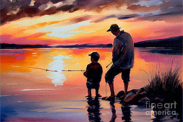 Father And Son Fishing Art for Sale - Fine Art America