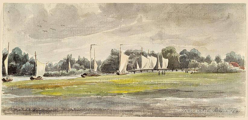 A Sailing Regatta near Berlin Print by Franz Ludwig Catel