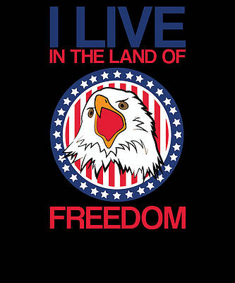 Wall Art - Drawing - American Eagle Land of Freedom United States of America by Kanig Designs