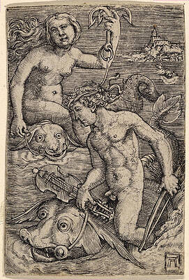 Arion And A Nereid Print by Albrecht Altdorfer
