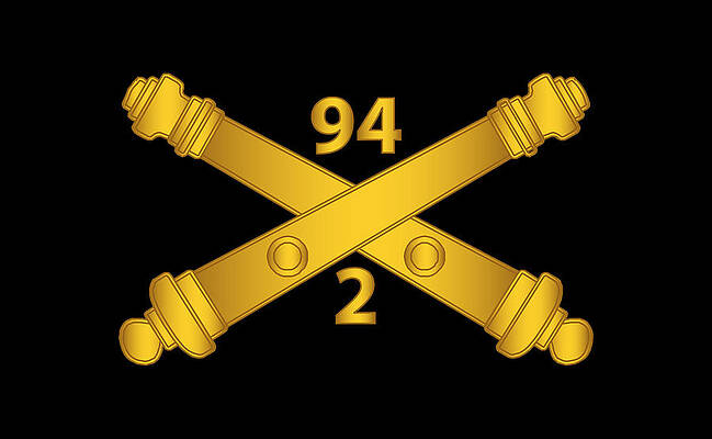  Digital Art - Army - 2nd Bn, 94th Field Artillery Regiment - Arty Br wo Txt #1 by Tom Adkins