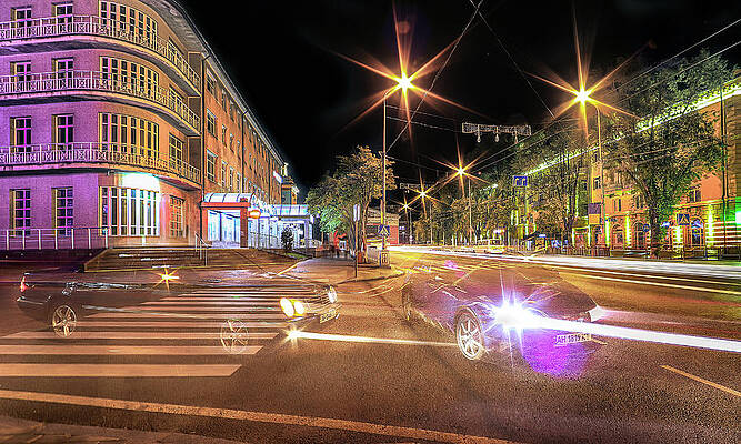 Wall Art - Pyrography - Avenue Mira. Mariupol #1 by Anna Rumiantseva